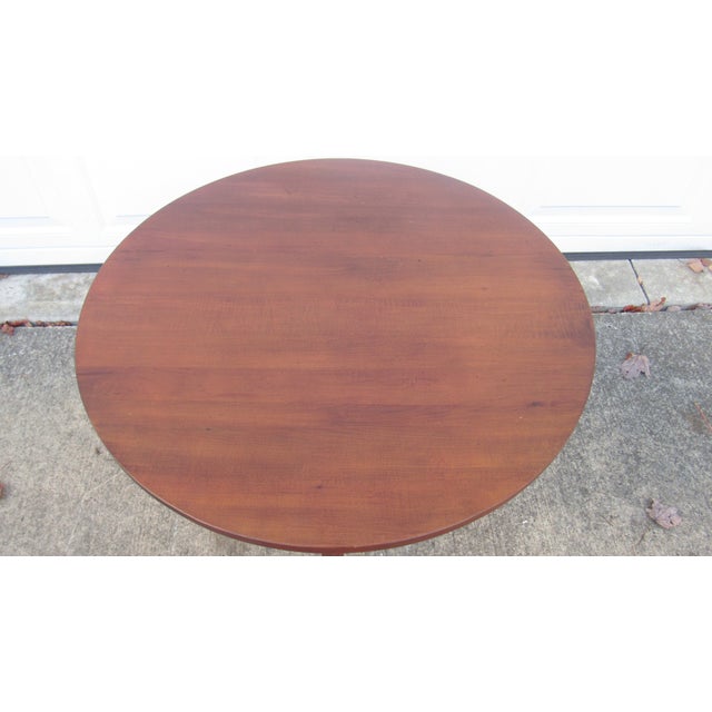 Ethan Allen Ethan Allen British Classics Cherry Side Table Piecrust Table For Sale - Image 4 of 6