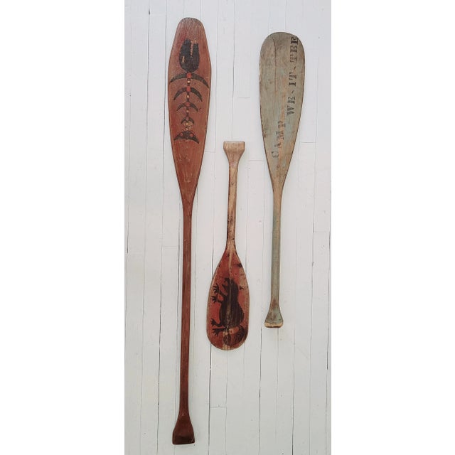 Wood 1920s Children's Camp Canoe Paddle For Sale - Image 7 of 7