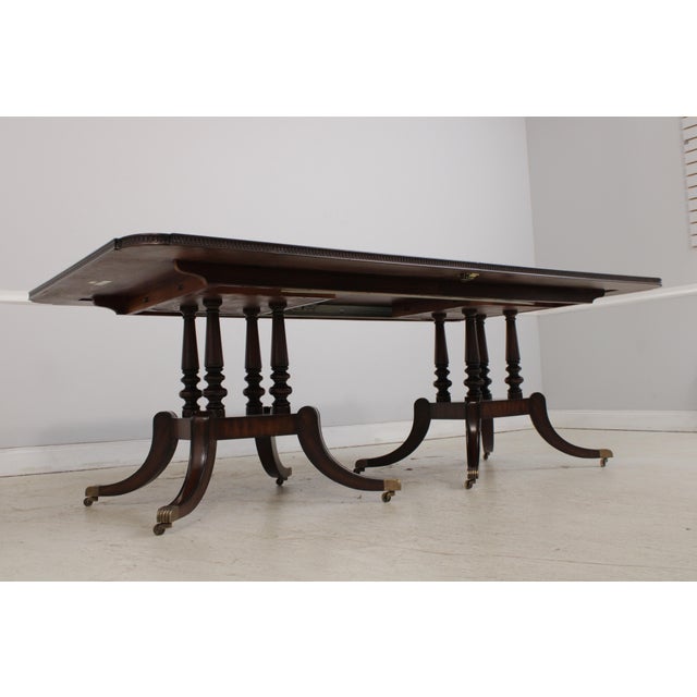 1980s Maitland Smith Flame Mahogany Dining Table For Sale - Image 5 of 18