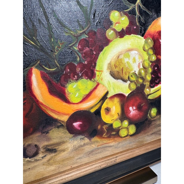 Mid Century Realism Still Life Framed Original Oil Painting For Sale - Image 4 of 12