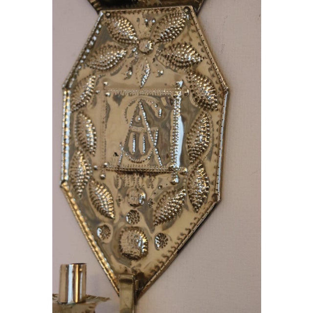 Gold Mid-Century Swedish Brass Sconces, Set of 2 For Sale - Image 8 of 16