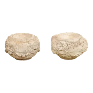 Spanish Mid 20th Century Cast-Stone Pots - A Pair