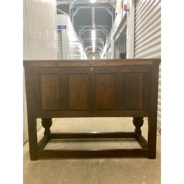 Antique Carved Oak Sideboard or Buffet by the H Krug Furniture Company . For Sale - Image 11 of 12