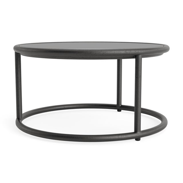 Not Yet Made - Made To Order Brown Jordan Walter Lamb Aluminum 20" Round Occasional Table, Glass Top, Textured Pewter frame For Sale - Image 5 of 12