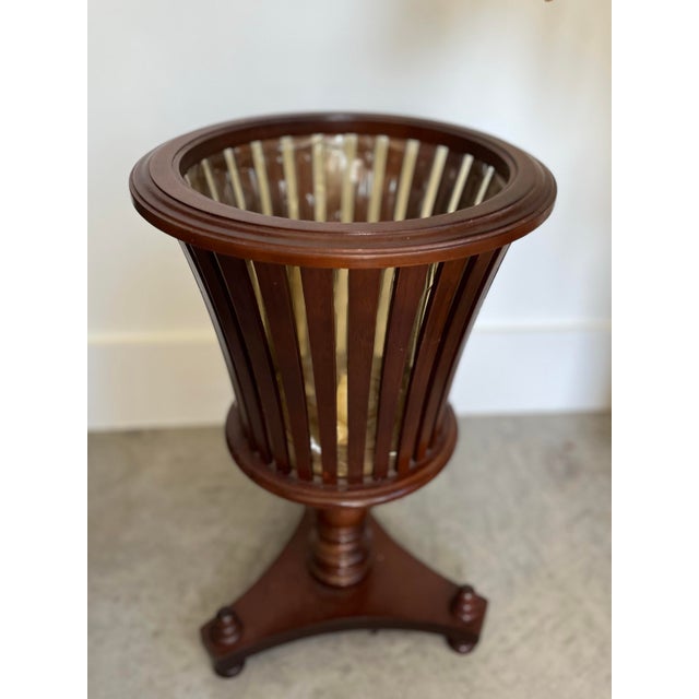 Wood Vintage Bombay Company Mahogany Plant Stand For Sale - Image 7 of 11