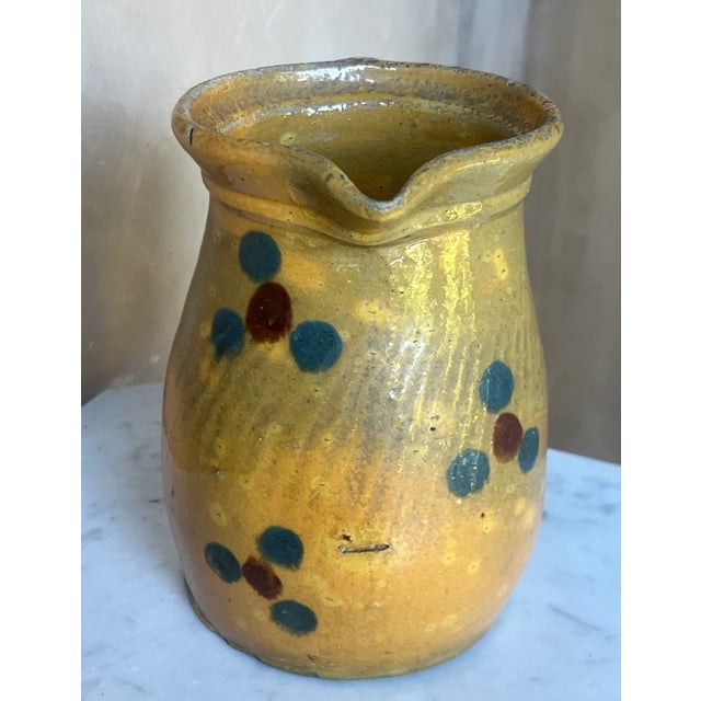 1900 - 1909 French Jaspe Redware Pitcher For Sale - Image 5 of 7