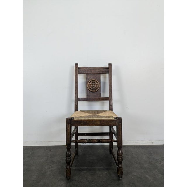 Oak Chairs in the style of Dudouyt, Set of 6 For Sale - Image 5 of 8