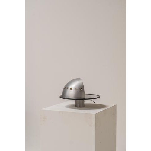 Sculptural Aluminum Table Lamp attributed to P. Guzzetti for Lamperti, Italy, 1973 For Sale - Image 3 of 6