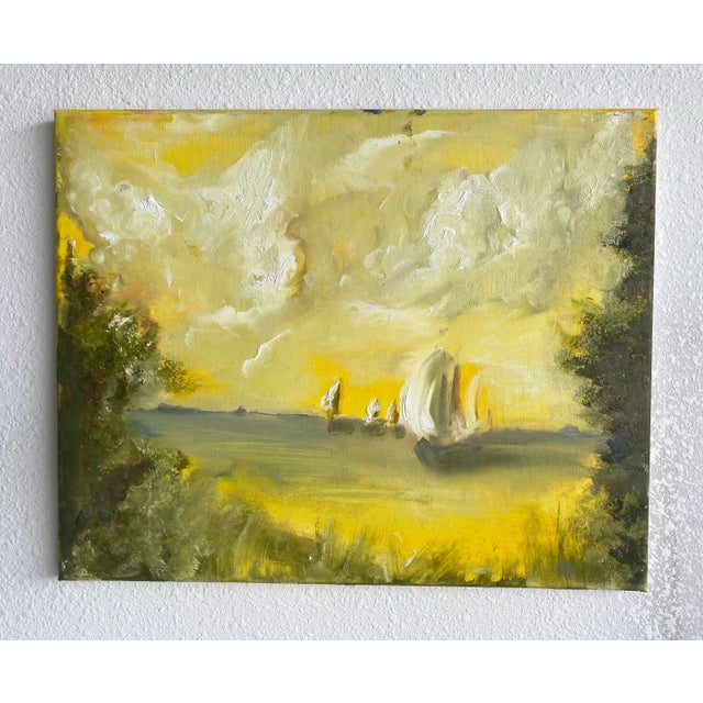 David Igou original oil on canvas. A vibrant contemporary seascape. Unframed canvas. We have more of Igou’s work in our...