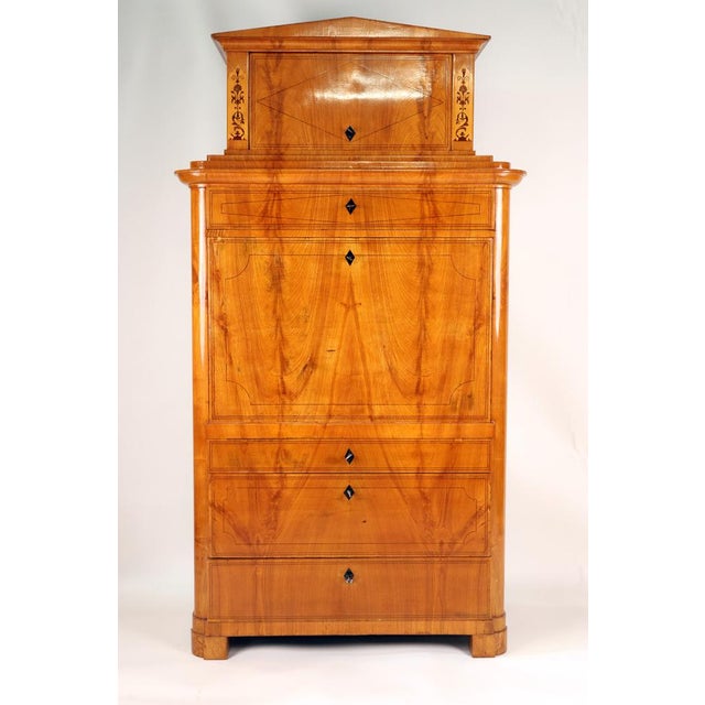 Biedermeier Secretary in Ash, 1830s For Sale - Image 16 of 16