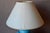 Vintage French Bohemian Blue Ceramic Table Lamp, 1960s For Sale - Image 9 of 10