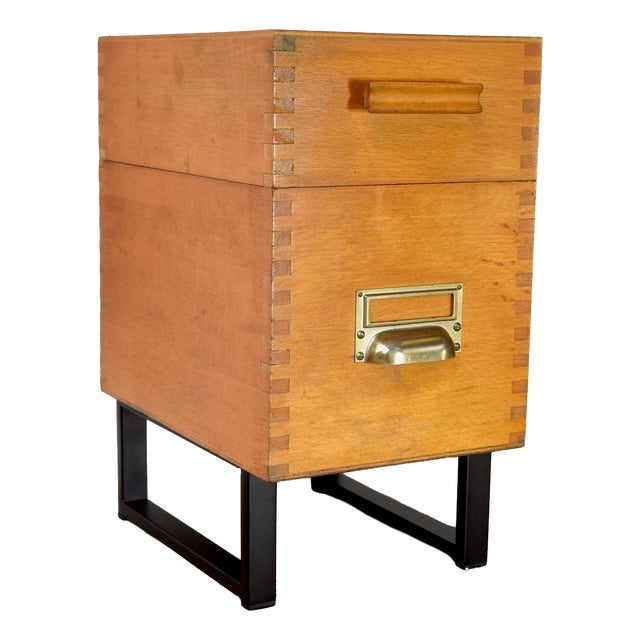 Vintage Wood Box by Acco, 1960s For Sale