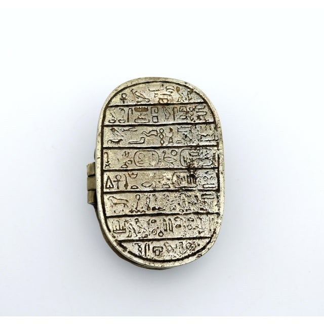 Vintage Brass Scarab Trinket Box For Sale - Image 10 of 12