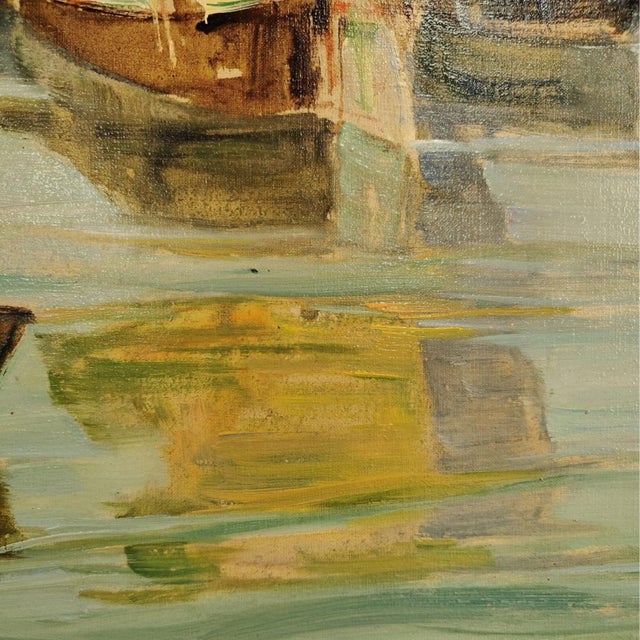 Angelo Brombo, Riva Di Pellestrina, Venice, 1960, Oil on Canvas, Framed For Sale - Image 16 of 18