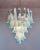 Italian Murano Style Chandelier, 52 Blue Glass Petals in 5 Levels For Sale - Image 9 of 12