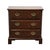 Chippendale Late 20th Century Baker Furniture Solid Burled Walnut Traditional Chippendale Style 30" Three Drawer Nightstand For Sale - Image 3 of 12