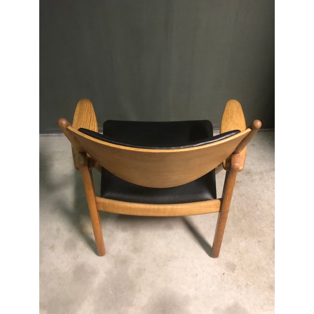 1950s CH28 Sawbuck Lounge Chair by Hans Wegner for Carl Hansen & Søn, 1950s For Sale - Image 5 of 14