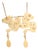 Vintage Diamond 14k Yellow Gold Double Dragon Pendant Necklace For Sale