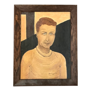Vintage Boho 1958 Original Portrait of Man