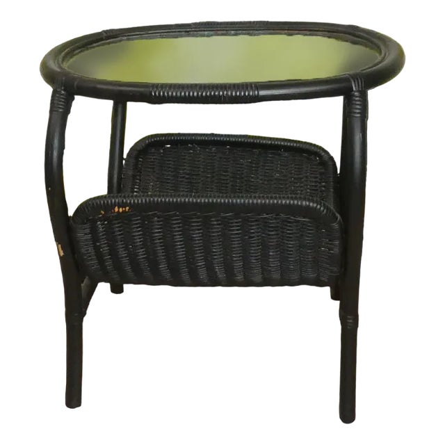 Vintage Newspaper Storage in Bamboo For Sale