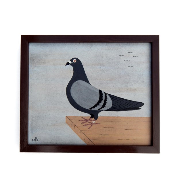 Matt Rix, Racing Pigeon, Oil on Canvas, Framed For Sale - Image 12 of 12