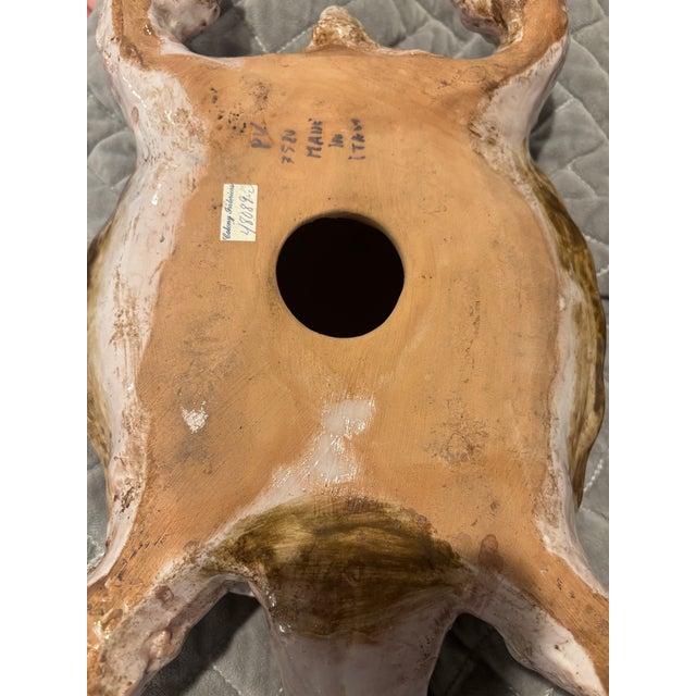 Italian Italian Glazed TerraCotta Ceramic Animal Turtle Tortoise For Sale - Image 3 of 9