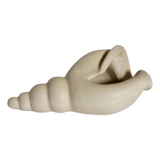 Sculptural Shell Vase in Stoneware by C.H. Brannam, 1965 For Sale