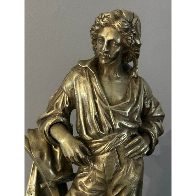 Bronze Statue of a Man of French Peasants, 19th Century For Sale - Image 14 of 18