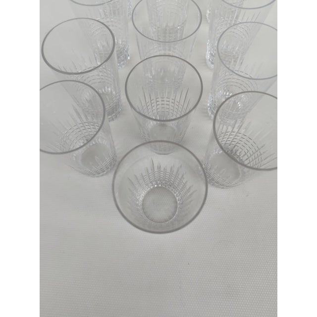 Baccarat Vintage Baccarat Crystal Goblets with Nancy Pattern, 1930s, Set of 12 For Sale - Image 4 of 6