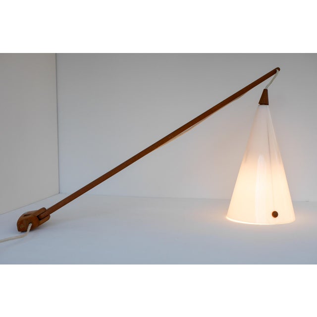 Mid-Century Swedish Wall Lamp in Teak by Uno and Östen Kristiansson for Luxus, 1960s For Sale - Image 13 of 16