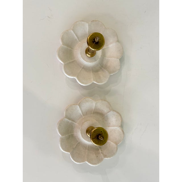 Vintage Victorian Style (Rose Motif and Gold) Porcelain Curtain Tiebacks - A Pair For Sale - Image 4 of 10