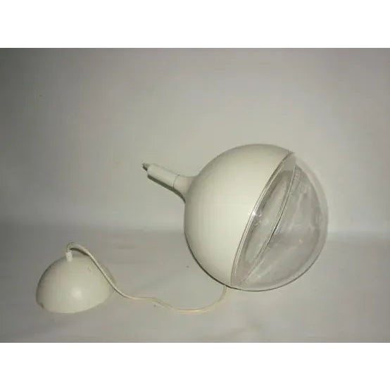 White Scandinavian Hanging Lamp, 1970s For Sale - Image 8 of 10