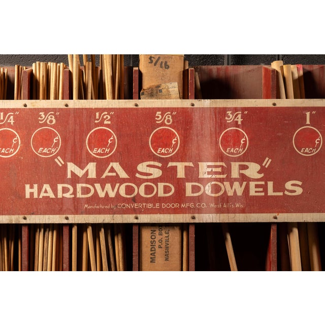 Early 20th Century Vintage "Master Dowels" Point-of-Sale Store Display For Sale - Image 5 of 8