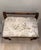 Wood Vintage 1930s American Walnut Upholstered Entryway Bench With French Toile Linen Seat For Sale - Image 7 of 7