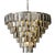 Aloadecor 12-Light Dimmable 7-Tier Smoked Crystal Chandelier Large Modern Luxury Pendant Light With Polished Nickel Finish and Stainless Steel Accents For Sale - Image 9 of 9