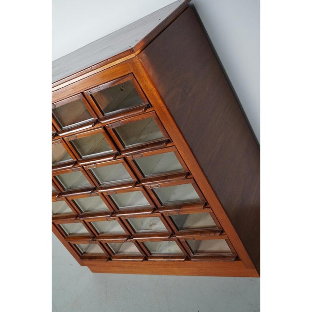 Vintage Dutch Hardwood Haberdashery Shop Cabinet, 1930s For Sale - Image 12 of 18