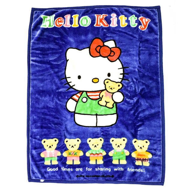 Textile Rare Vintage Bed Coverlet Hello Kitty Japan Origin 1993 For Sale - Image 7 of 7