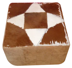 Large Cowhide Ottoman, 1960s