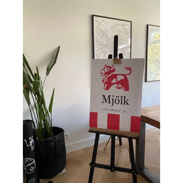 Paper Mikael Reuter, Mjölk, Exibition Poster Ur Killektonen Sweden Pop Art For Sale - Image 7 of 7