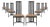 Set of 8 Liberty Postmodern Black Lacquered High Dining Chairs With Knoll Fabric For Sale