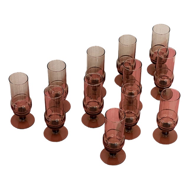 Vintage Glasses from Willem Heessen, 1970s, Set of 12 For Sale