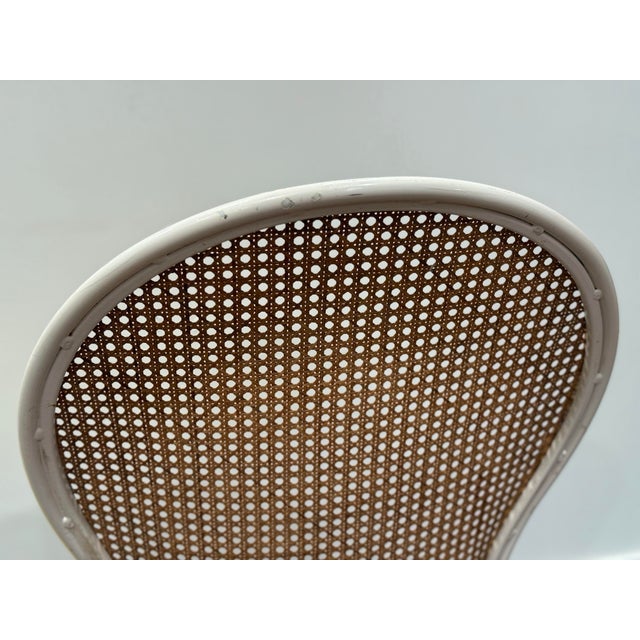 1960s Milo Baughman for Thayer Coggin - Pair Cane + Metal Peacock Chairs - Organic Modern For Sale In Atlanta - Image 6 of 10