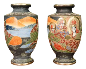 Japanese Satsuma Vases, Set of 2