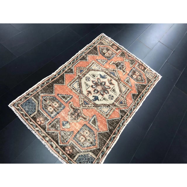 1960s Vintage Boho Turkish Anatolian Orange Rug For Sale - Image 5 of 11