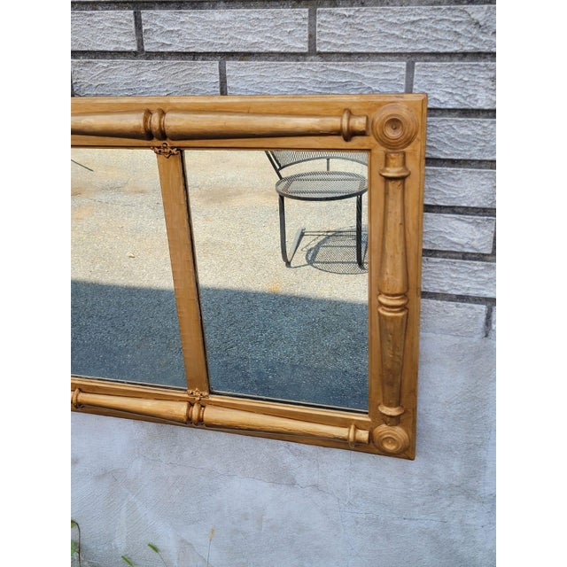 19th Century 3 Section Gilded Mirror Federal Style Refurbished. For Sale - Image 9 of 18