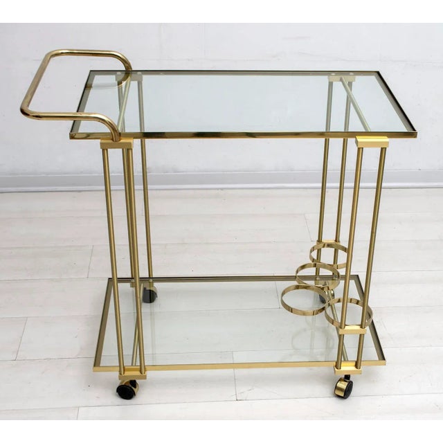 Mid-Century Modern Italian Brass Trolley, 1970s For Sale - Image 4 of 10