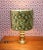 Mid-Century Modern Table Lamp with Luminous Floral Shade in Green Brown, 1070s For Sale - Image 3 of 9