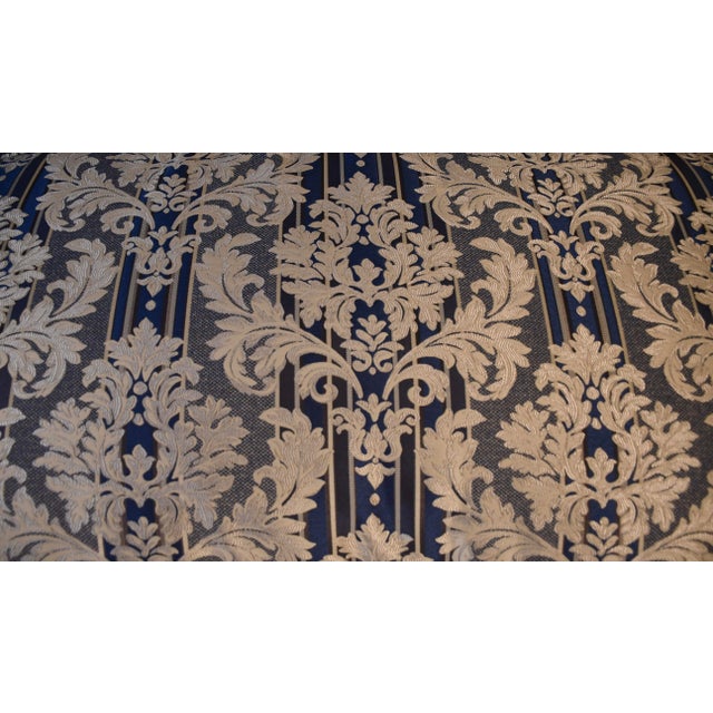French 1900s Antique French Louis XV Walnut High-Back & Spring-Seat Loveseat / Settee For Sale - Image 3 of 16