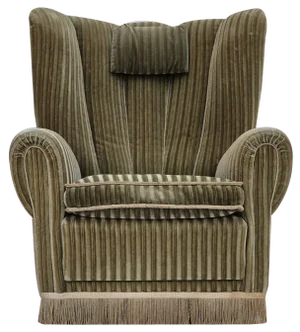 Danish Highback Relax Armchair in Velour, 1960s