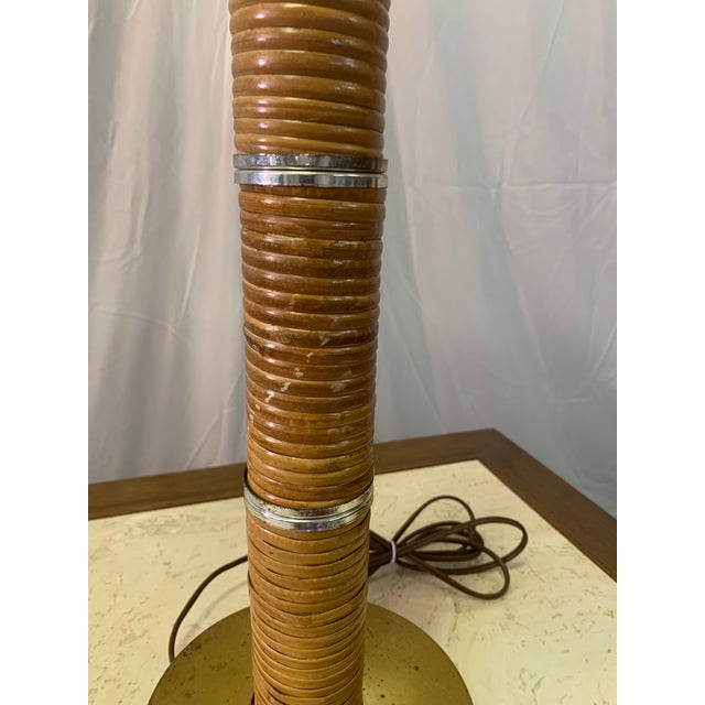 This vintage pencil reed lamp is in the style of acclaimed designer Gabriella Crespi. The lamp is a great piece that will...